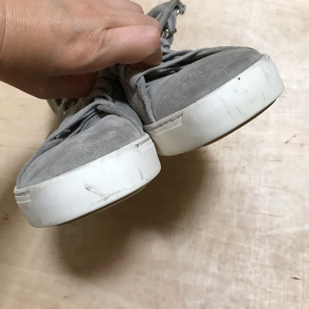 Rag & Bone Kent Suede High Top Sneakers Size 8 Gray Designer Shoes
